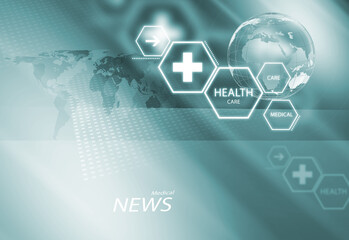 3D rendering of medical abstract background for healthcare and medical news topic
