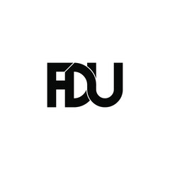 fdu letter original monogram logo design