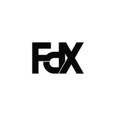 Obraz premium fdx letter original monogram logo design