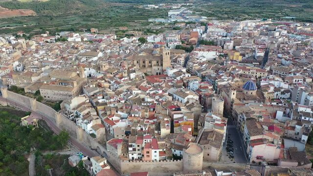 Top view of the picturesque city of Segorbe. Spain