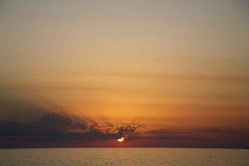 Sunset in Agrigento in Sicily, Italy