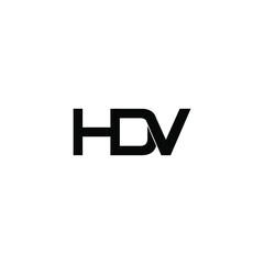 hdv letter original monogram logo design © ahmad ayub prayitno
