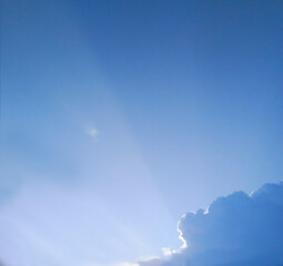 Fototapeta na wymiar Blue sky and white clouds!