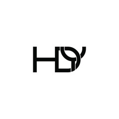 Obraz premium hdy letter original monogram logo design