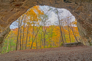 Looking at the Fall Colors From a Cave