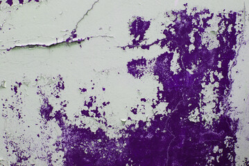 Rustic wall with violet paint