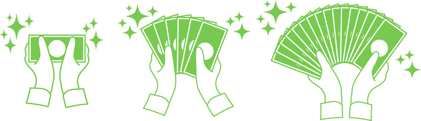 紙幣　大金　キラキラ