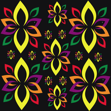 Flores bell&iacute;simas. Arte vectorial ideal para tapiz y textiles.