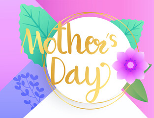 Mother's Day Calligraphy with flower