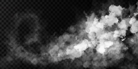 Vector realistic isolated Smoke effect for decoration and covering on the transparent background.