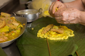 Typical Colombian tamale
