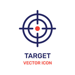 Target aim icon, focus icon vector 