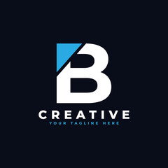 Obraz premium Letter B Tech Logo. Design Vector Illustration Modern Monogram Icon.