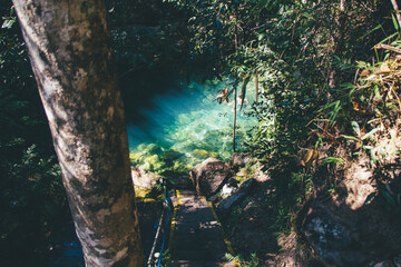 beautiful blue green water lake
