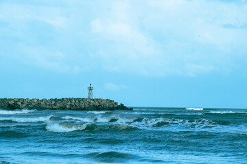 lighthouse in the sea