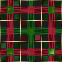 Green red scottish seamless pattern