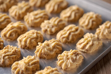 semprit cake cookies. islamic cookies biscuit for eid mubarak tradition