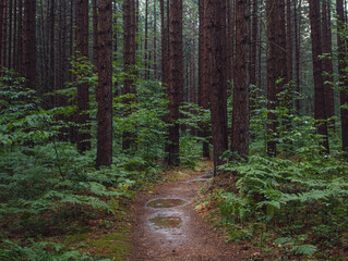 A trail in the Michigan Forrest 