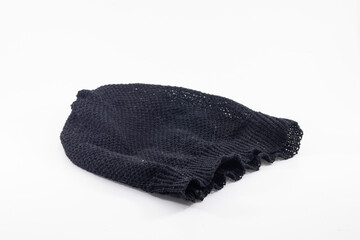 a black headscarf isolated on white background
