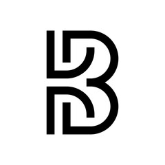Letter KB BK logo design