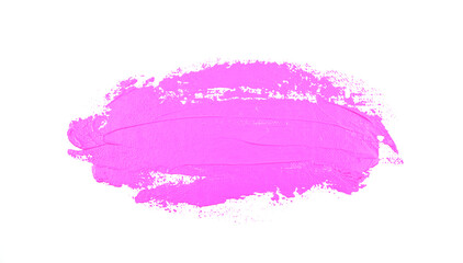 Brush stroke. Bright baby soft pastel purple color isolated on white. Fluid art texture abstract background. Handmade.