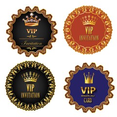 Premium VIP card with gold elements and crown
