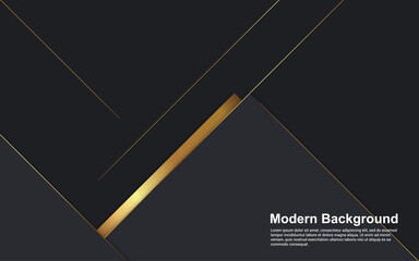 Illustration vector graphic of abstract black and gold background diagonal