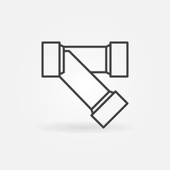 Sanitary Brass Filter for Water pipe Y Type line vector icon