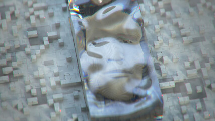 Face identification visualization 3D render