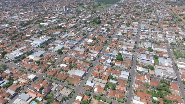 Tr&ecirc;s Lagoas City Mato Grosso do Sul Brazil air view avenue street 
