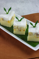 Amparan Tatak is a typical snack of Banjarmasin made from banana, coconut milk and rice flour. 