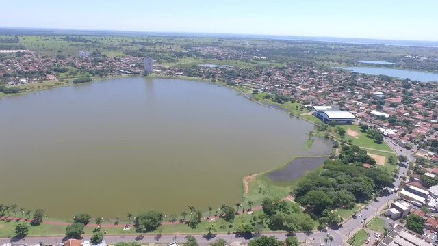 Tr&ecirc;s Lagoas Mato Grosso do Sul Brazil air view avenue street 