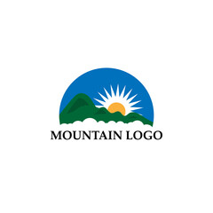 Mountain logo vector illustration concept, icon, element, and template for business