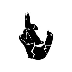 Vector human hand marble pattern. Hand-drawn illustration of kintsugi. Black and white clipart. A stylish element of your design. the object is isolated.