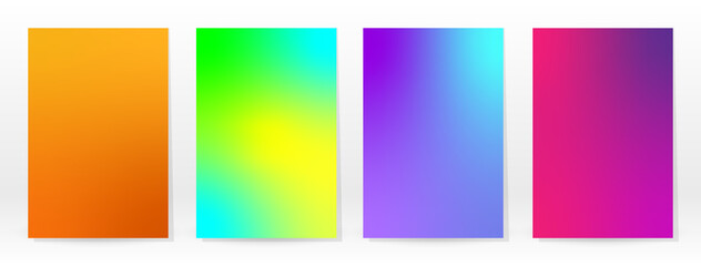 Naklejka premium Minimal Poster. Pastel Soft. Rainbow Gradient Set.