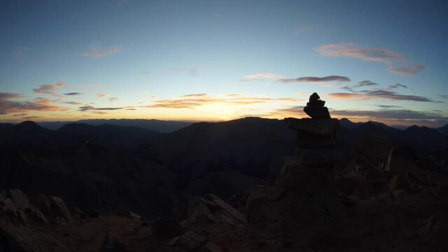 Sunrise on Mountain with Carin Time Lapse