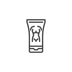 Body care cosmetics line icon