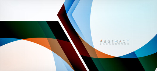 Obraz premium Transparent hexagons geometric shapes abstract background