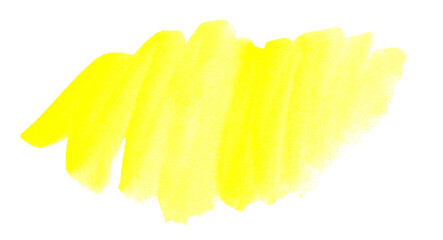 Abstract yellow watercolor background. Watercolor spot for text, copy space 