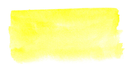 Abstract yellow watercolor background. Watercolor spot for text, copy space 