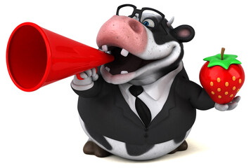 Fun cow - 3D Illustration