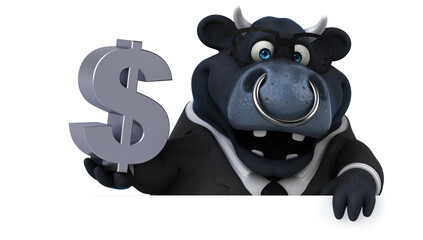 Black bull - 3D Illustration