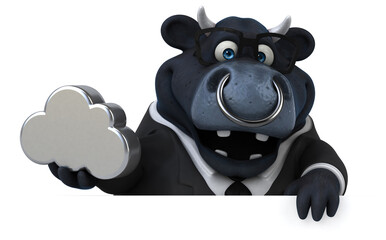 Black bull - 3D Illustration