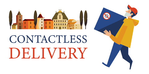 Contactless secure delivery of orders to your home during the pandemic and quarantine.