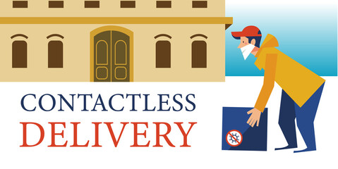 Contactless secure delivery of orders to your home during the pandemic and quarantine.