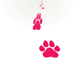 Dog foot print. vector illustration
