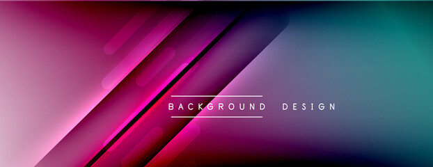 Dynamic lines abstract background. 3D shadow effects and fluid gradients. Modern overlapping forms