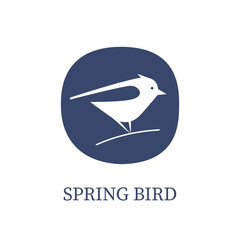 Bird logo. Vector logo. Simple flat concise design.