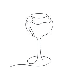 glass of wine one line