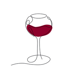 glass of wine one line